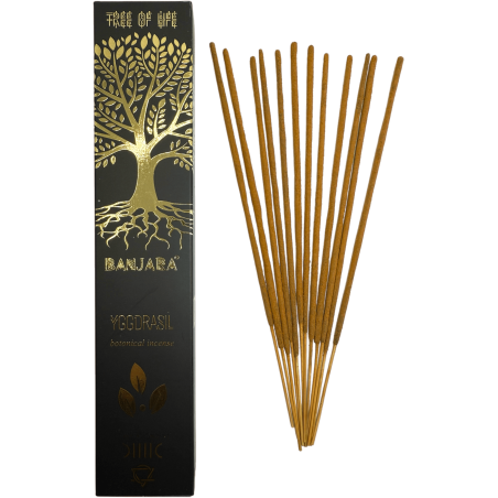 Yggdrasil Baum Räucherstäbchen BANJARA Baum des Lebens Botanical - 15gr. Schachtel Masala Räucherstäbchen