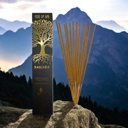 بخور شجرة Yggdrasil BANJARA شجرة الحياة النباتية - علبة 15 غرام من بخور ماسالا
