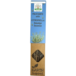Naturlig Palo Santo och Citronella Rökelse NAMASTE INDIA Jordinspirerad - 25gr Låda med Ekologisk Rökelse