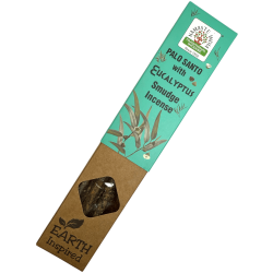 بالو سانتو الطبيعي وبخور الأوكالبتوس مستوحى من الأرض NAMASTE INDIA - علبة 25 غرام من البخور العضوي