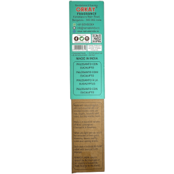 Tămâie naturală Palo Santo și Eucalipt NAMASTE INDIA Inspirat de Pământ - Cutie de 25gr de tămâie organică