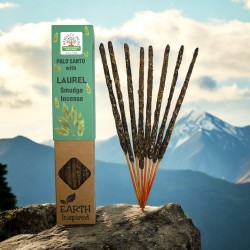 Natural Palo Santo and Laurel Incense NAMASTE INDIA Earth Inspired - 25gr Box of Organic Incense