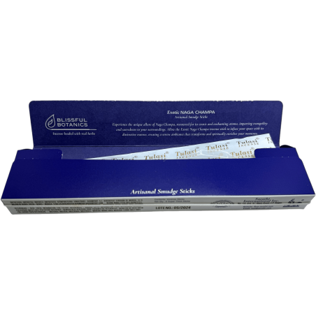 Encens Artisanal Naturel Nag Champa Bio Nag Champa Blissful Botanics TULASI - Nag Champa Exotique - 8 bâtonnets d’encens bio