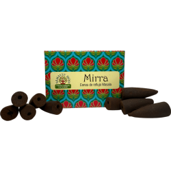 Myrra Reflux Koner NAMASTE INDIA - 10 blackflow rökelsekoner