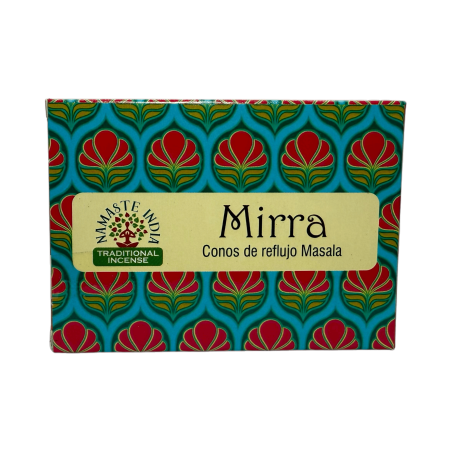 Coni per Reflusso Mirra NAMASTE INDIA - 10 coni di incenso blackflow