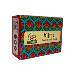 Myrra Reflux Koner NAMASTE INDIA - 10 blackflow rökelsekoner