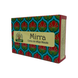 Myrra Reflux Koner NAMASTE INDIA - 10 blackflow rökelsekoner