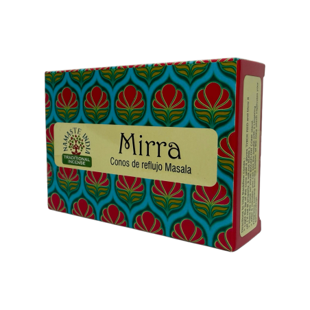 Mirre Reflux Kegels NAMASTE INDIA - 10 blackflow wierookkegels