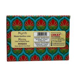 Myrra Reflux Koner NAMASTE INDIA - 10 blackflow rökelsekoner