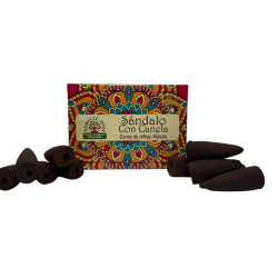 シナモン NAMASTE INDIA とサンダルウッド還流コーン - 10 blackflowインセンスコーン