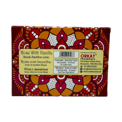 Cônes de Reflux Rose à la Vanille NAMASTE INDIA - 10 cônes d’encens blackflow