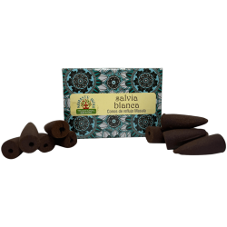 White Sage Reflux Cones NAMASTE INDIA - 10...
