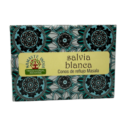 ホワイトセージ還流コーン NAMASTE INDIA - 10 ブラックフロー香コーン