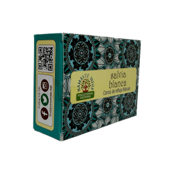 Conos de Reflujo Salvia Blanca NAMASTE INDIA - 10 conos de incienso blackflow