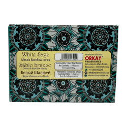 ホワイトセージ還流コーン NAMASTE INDIA - 10 ブラックフロー香コーン