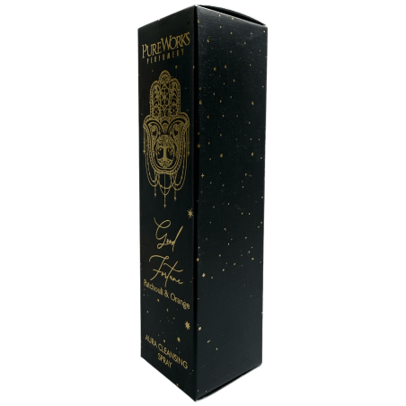 Esoteric Deodorante Spray Profumatore Buona Fortuna PureWorks Buona Fortuna Patchouli e Arancia Aura Spray Detergente 100ml.