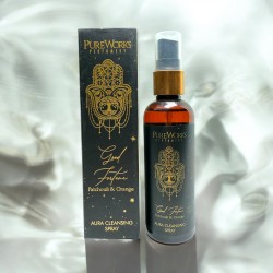 Spray Assainisseur d’Air Ésotérique Good Fortune PureWorks Good Fortune Aura Spray Nettoyant Patchouli et Orange 100ml.