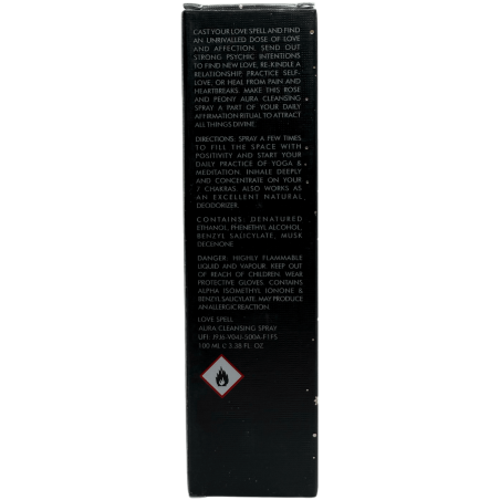 Spray Ambientador Esotérico Hechizo de Amor PureWorks Love Spell Rosa y Peonía Aura Cleansing Spray 100ml.