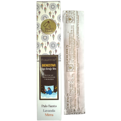Inciens orgànic Benestar Blissful Blends Vijayshree Palo Santo, Lavanda i Mirra - Cajita de 25gr.