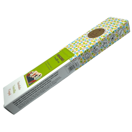Encens Bio Vibrations Positives Blissful mélanges Vijayshree Bois de Santal, Vanille et Copal - Boîte de 25gr.