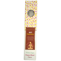 Inciens orgànic Anti Depressió Blissful Blends Vijayshree Salvia Blanca, Sang de Drac i Clau - Caixeta de 25gr.