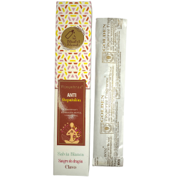 Blissful Blends Vijayshree White Sage, Dragon's Blood och kryddnejlika Ekologisk Anti-Depression Rökelse - 25gr Box.