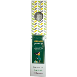 يمزج Happiness Blissful بين Vijayshree Cedar و Patchouli و اللبان البخور العضوي - علبة 25 غرام.