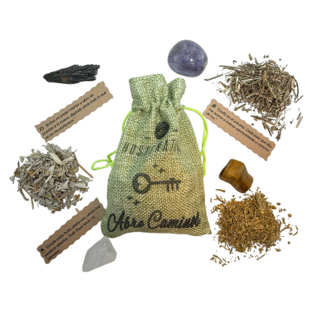 Magic Bag öppnar stigar HOSTENATURA - Naturlig amulett för att öppna vägar och låsa upp situationer - Inkluderar Ritual