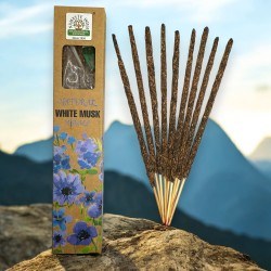 Natürlicher Weihrauch Weißer Moschus Namaste India Natural Masala - 1 Packung Bio-Weihrauch 30gr.