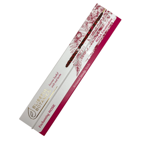 Encens Bio Blissful Botanics Rose TULASI Artisan Naturel - Lovely Rose - 8 Bâtonnets d’Encens Bio