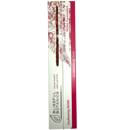 البخور العضوي Blissful Botanics Rose TULASI Natural Artisan - Lovely Rose - 8 أعواد بخور عضوية