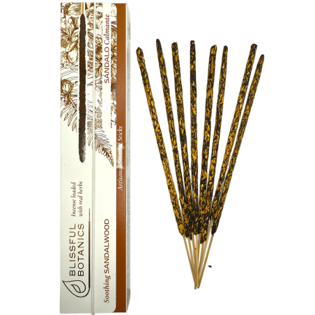 オーガニックサンダルウッド香至福の植物TULASI Natural Artisan - なだめるようなサンダルウッド - 有機香スティック8本