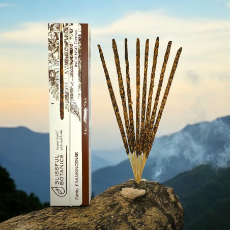 Organic Frankincense Incense Blissful Botanics TULASI Natural Artisan - Earthy Incense - 8 organic incense sticks