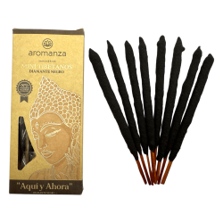 ミニチベットのお香ブラックダイヤモンドアロマンツァアルゼンチン - 8本の線香40分の持続時間...