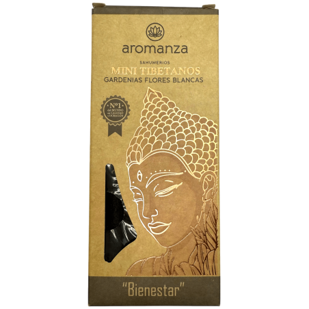 Mini Tibetische Räucherstäbchen Gardenien Weiße Blumen Aromanza Argentinien - 8 Räucherstäbchen 40min Dauer - Wellness