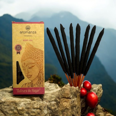 Mini Encens Tibétain Berry Kiss Aromanza Argentina - 8 bâtonnets d’encens durée 40min - Douceur de la Maison