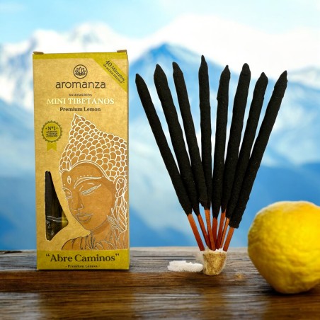 Mini Tibetan Incense Lemon Aromanza Argentina - 8 incense sticks 40min duration - Open Paths
