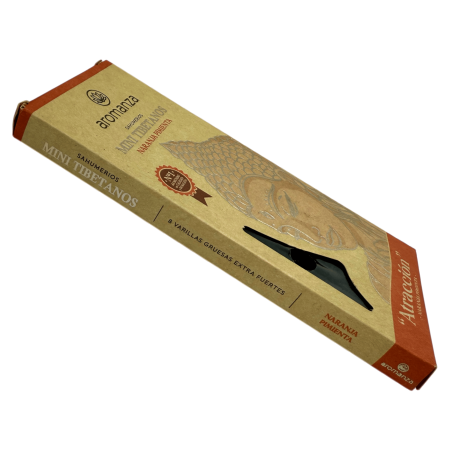 Mini tibetansk rökelse apelsinpeppar aromanza Argentina - 8 rökelsepinnar 40 min varaktighet - Sevärdhet