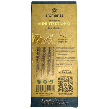 Mini Tibetische Räucherstäbchen Real Champa Aromanza Argentinien - 8 Räucherstäbchen 40min Dauer - Spiritualität