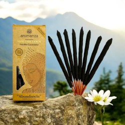 Mini Incenso Tibetano Encantado Baunilhas Aromanza Argentina - 8 incensos 40min duração - Abundância