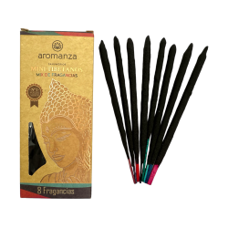 Mini tybetańskie kadzidło zapachowe mix Aromanza Argentina - 8 kadzidełek czas trwania 40 min - 8 zapachów