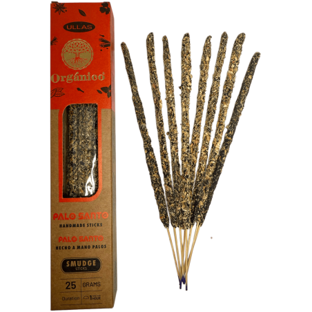 Encens Ulles de Pal Santo - ULLAS - Fet a mà - 25gr - Fet a Índia - 100% Natural - ULLAS Encens Orgànic