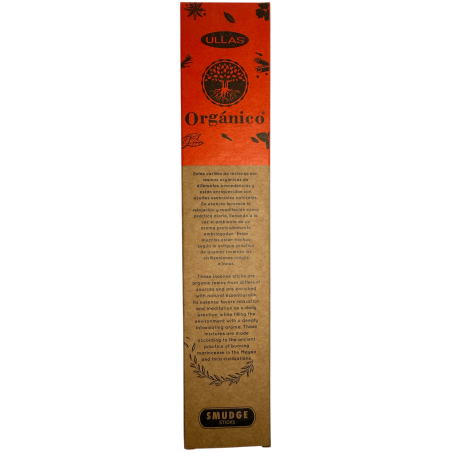 Palo Santo Räucherstäbchen – ULLAS – handgefertigt – 25 g – hergestellt in Indien – 100 % natürlich – ULLAS Bio-Räucherstäbchen