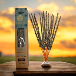 Ullas de Yagra Weihrauch – Handgemacht – 25 g – Hergestellt in Indien – 100 % natürlich – ULLAS Bio-Räucherstäbchen