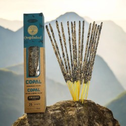 Ullas de Copal Räucherstäbchen - Handgemacht - 25gr - Made in India - 100% natürlich - ULLAS Bio Räucherstäbchen