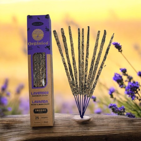 Encens Ulles de Lavanda - Fet a mà - 25gr - Fet a Índia - 100% Natural - ULLAS Encens Orgànic