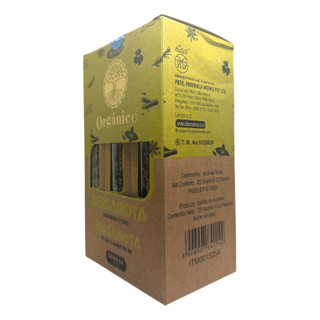 ULLAS Bio-Räucherstäbchenbox mit Bergamotte – 12 Boxen mit 25 g.