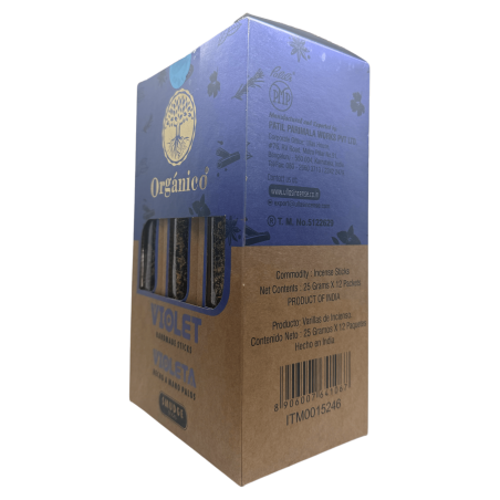 ULLAS Organic Violet Incense Box - 12 boxes of 25gr.