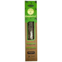 Encens à la citronnelle bio - ULLAS - Fait main - 25gr - Fabriqué en Inde - 100% naturel