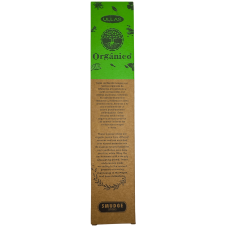 Incienso Orgánico de Citronela - ULLAS - Hecho a mano - 25gr - Hecho en India - 100% Natural